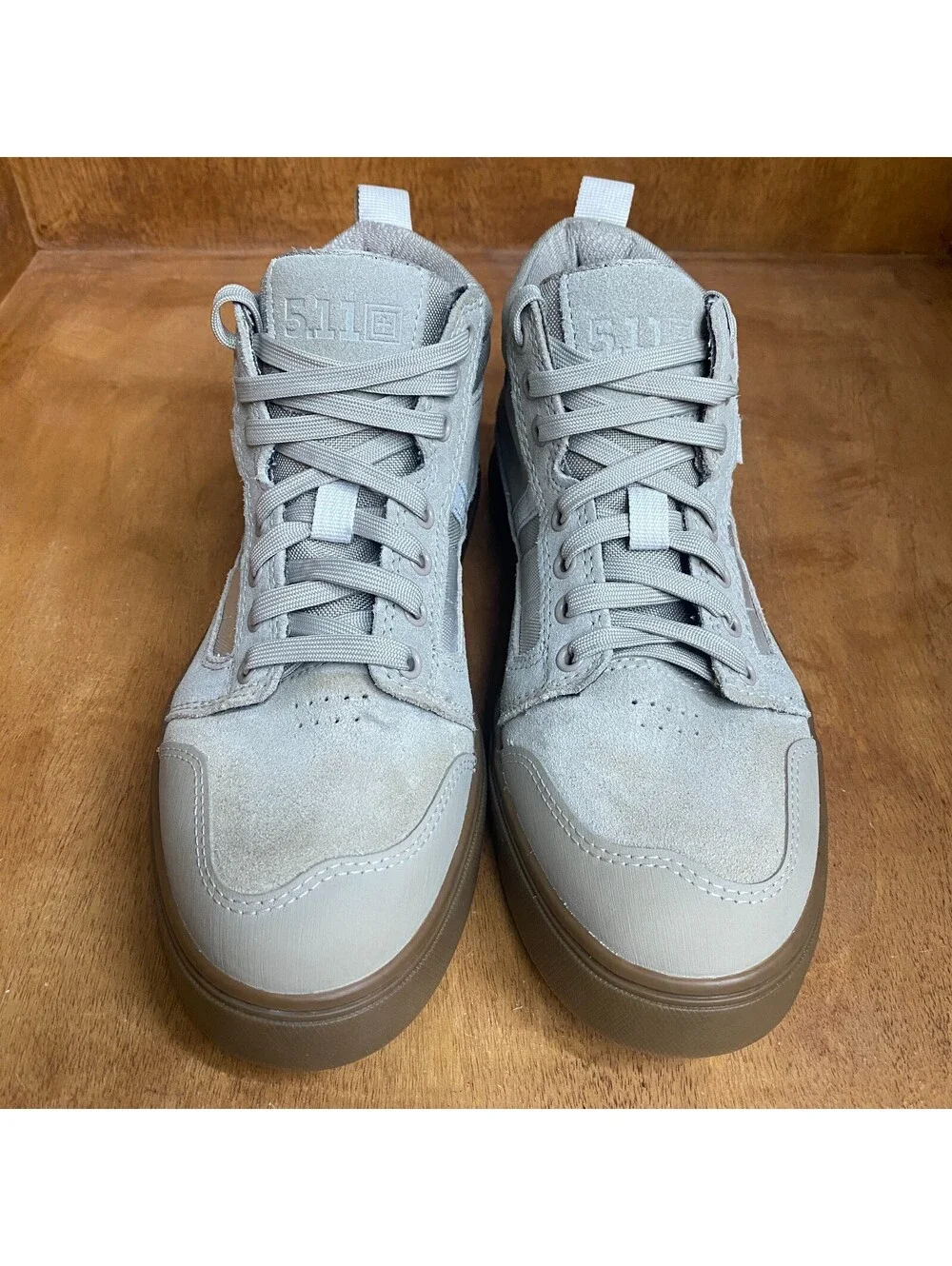 5.11 Tactical Norris Sneaker Shoes Men 8.5 Khaki Suede Puncture Resistant Vibram